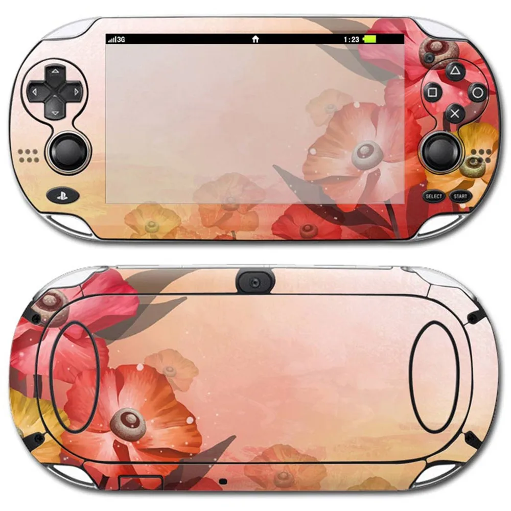 Decal Vinil Aksesori Game Tahan Air Desain Naga untuk PS Vita 1000 Stiker Kulit