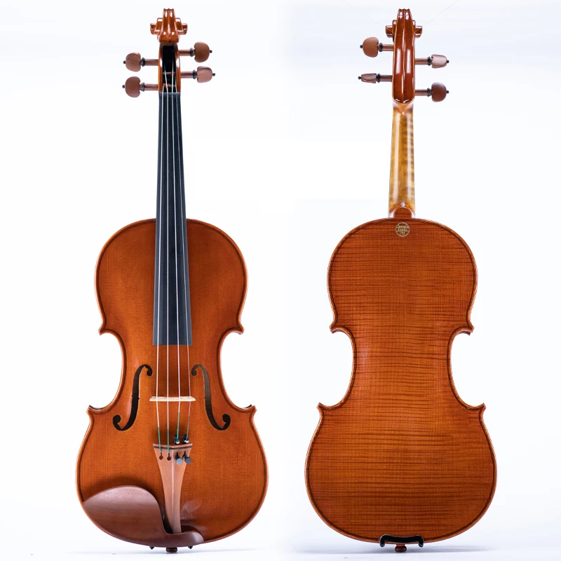 100% handmade 4/4 Stradivarius Cremonese 1715 violin model, antique varnish, free violin case  violin bow