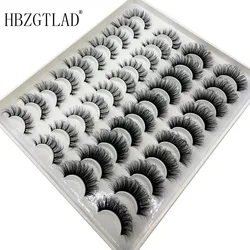 HBZGTLAD 20 pairs 10-23mm natural 3D false eyelashes fake lashes makeup kit Mink Lashes extension mink eyelashes maquiagem