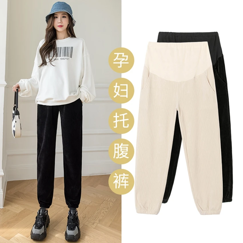 

Pregnant women fall/winter chenille corduroy wide-leg pants were thin, trousers, fashion all-match casual pants