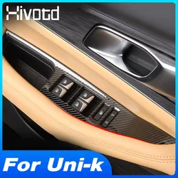 Car Accessories Window Lift Button Panel Cover Trim Stainless Steel Interior Decoration Parts For Changan Uni-k Unik 2024