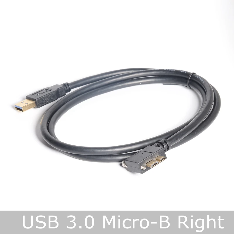 1m 3 ft Slim Micro USB 3.0 Cable M/M - Right-Angle Micro-USB - USB 3.0 A to Micro B - Angled Micro USB - USB 3.1 Gen 1 (5Gbps)