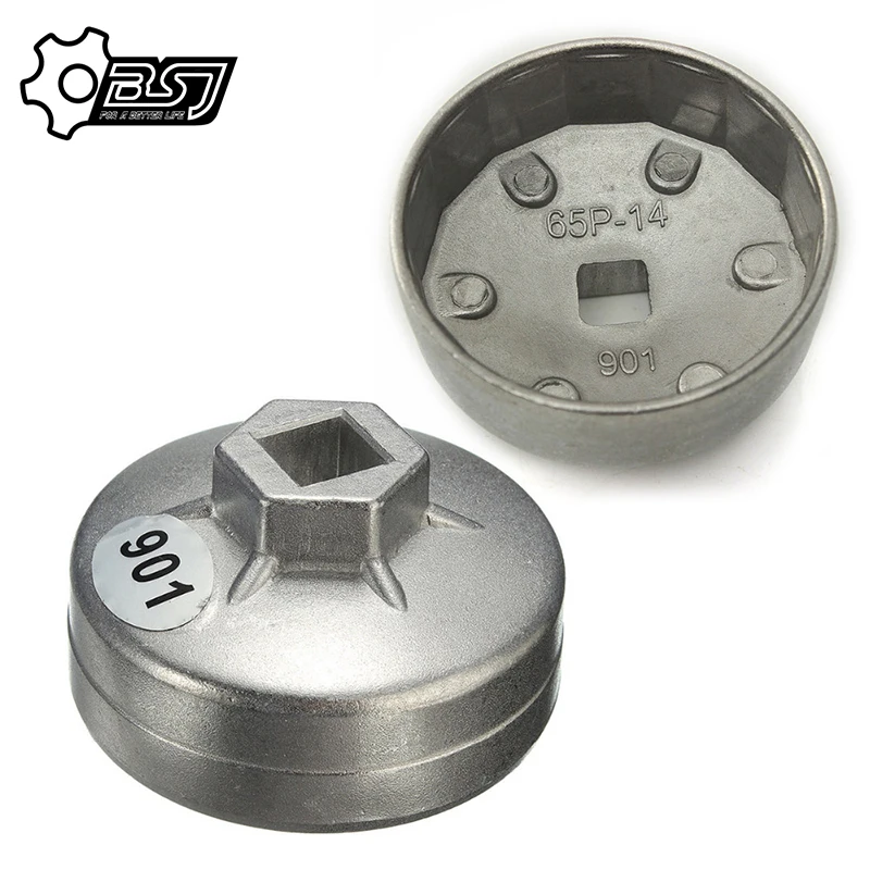 65mm Premium Aluminum Alloy Cap Oil Filter Wrench Car Hand Tool Housing Tool Remover for BTW /Chery /Golf #901