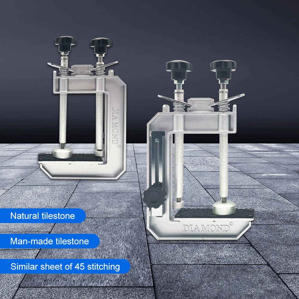 2 pz 45 ° mitra morsetto controsoffitto cucitura giunzione apparecchio granito marmo pietra colla installare strumenti per grado mitra morsetto