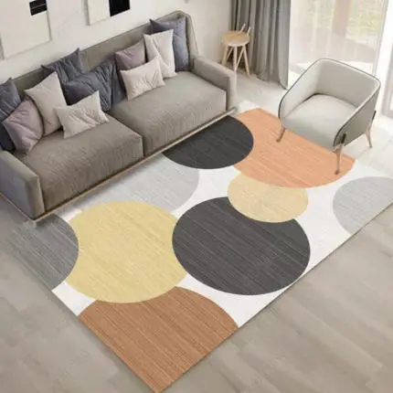 

Nordic Style Large Non-Slip Carpet, Geometric Circle, Cute Bedroom, Living Room, Sofa