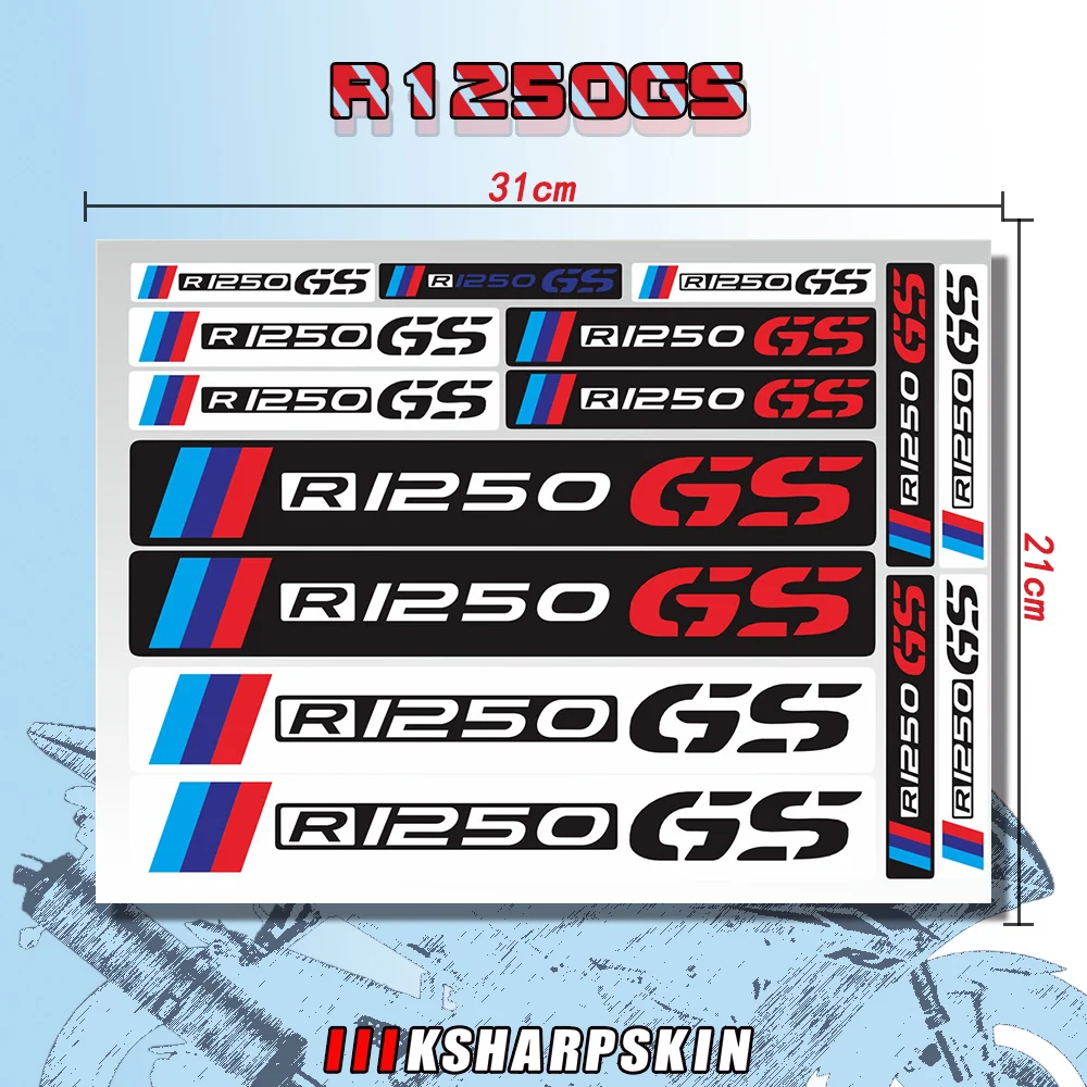 Motorcycle reflective decals personalized unique body helmet decoration logo sticker kit is suitable for R1250GS r1250 gs r 1250