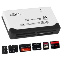 Memory Card Reader Office Hotel External USB 2.0 Adapter Computer Laptop Fast Data Transmission Speed Reading Writing Converter