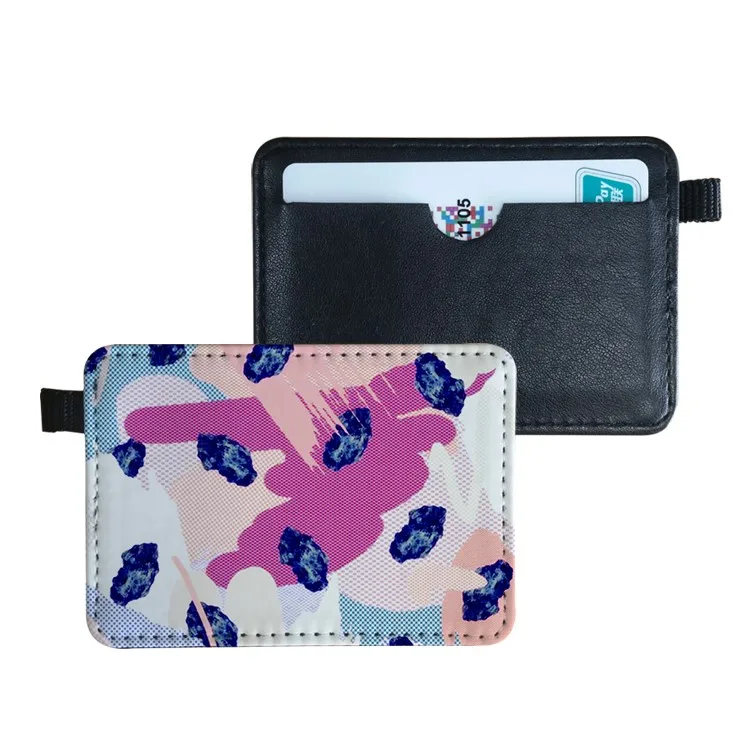 

Free Shipping 10pcs/lot Blank Sublimation Leather Card Bag Holder for Hot transfer Printing Leather Blank consumables DIY 7x11cm