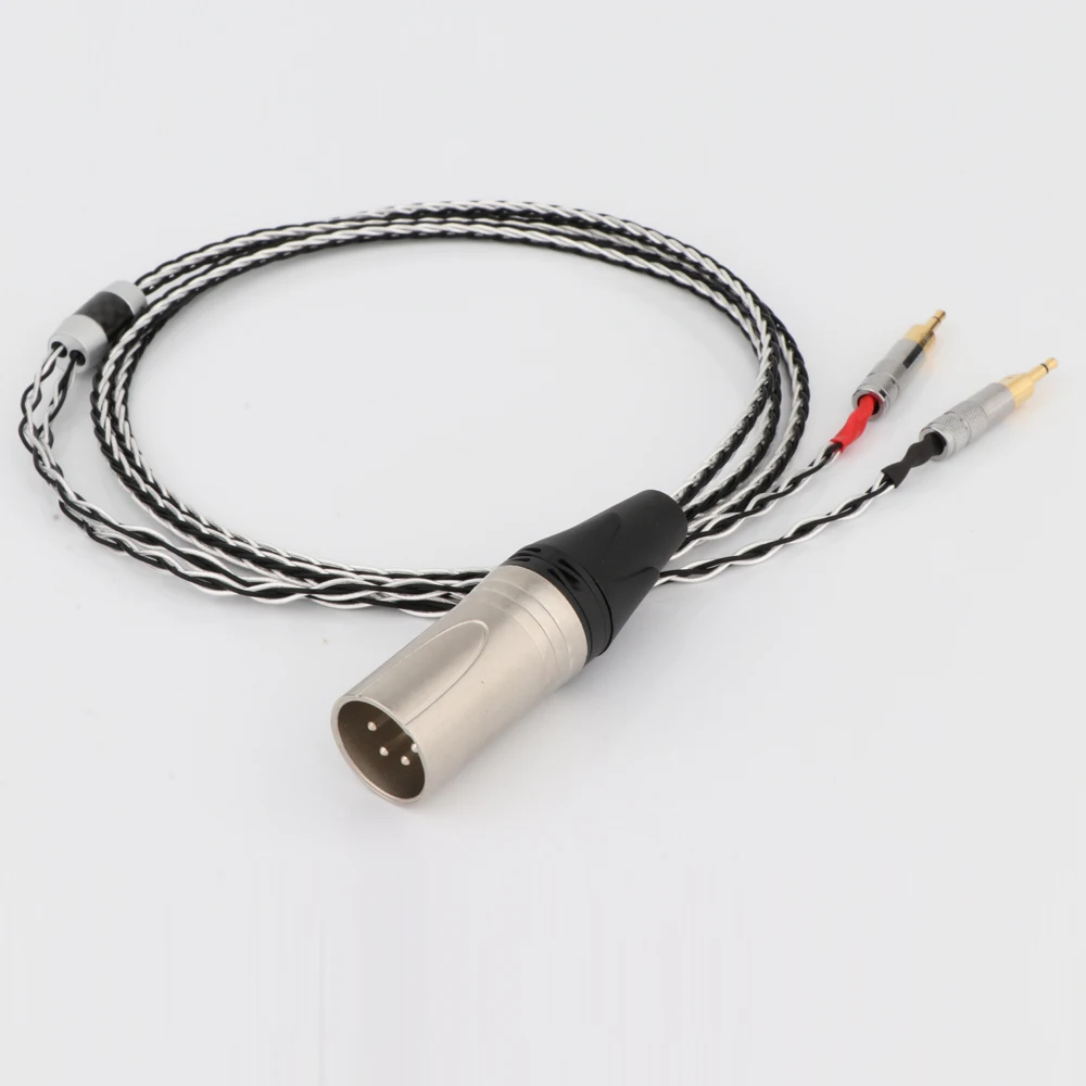 Сменный посеребренный кабель Preffair HiFi с 4-контактными сбалансированными разъемами XLR для наушников HD700, HD 700 Сменный посеребренный кабель Preffair HiFi с 4-контактными сбалансированными разъемами XLR для наушников HD700, HD 700