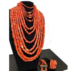 Dudo Wedding Jewelry Sets For Bridal Indain African Bride Wedding Banquet Jewelry Set Original Coral Beads Jewelry Set Bride