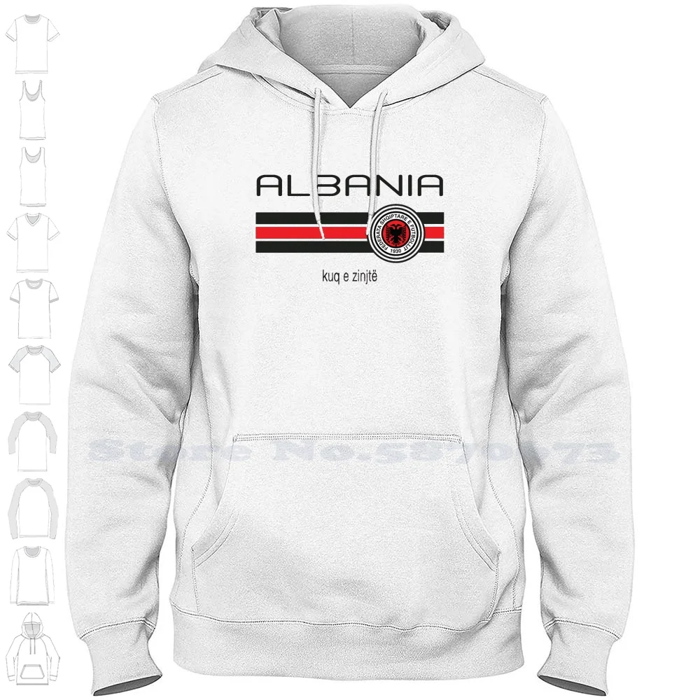 Football-Albania ( Home Red ) 100% Cotton Hoodie T-Shirt Albania Football Soccer Euro 2016 Kuq E Zinjt ? The Red And Blacks