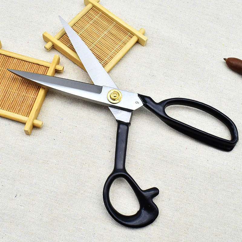 Carbon Steel Professional Sewing Tailor Scissors  8/9/10/11/12 Inch Straight Guided Clothing Fabric Craft Embroidery