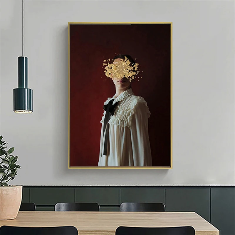 Woman Pigment Poster Abstract Canvas Prints Wall Art For Living Room Home Decor Wall Painting Indoor Decoration Portrait No Face