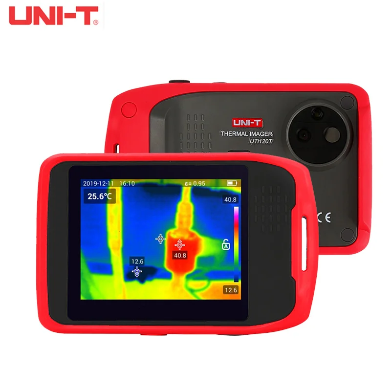 UNI-T-cámara térmica infrarroja táctil capacitiva de bolsillo UTi120T, seguimiento de alta y baja temperatura, batería de 5000mAh