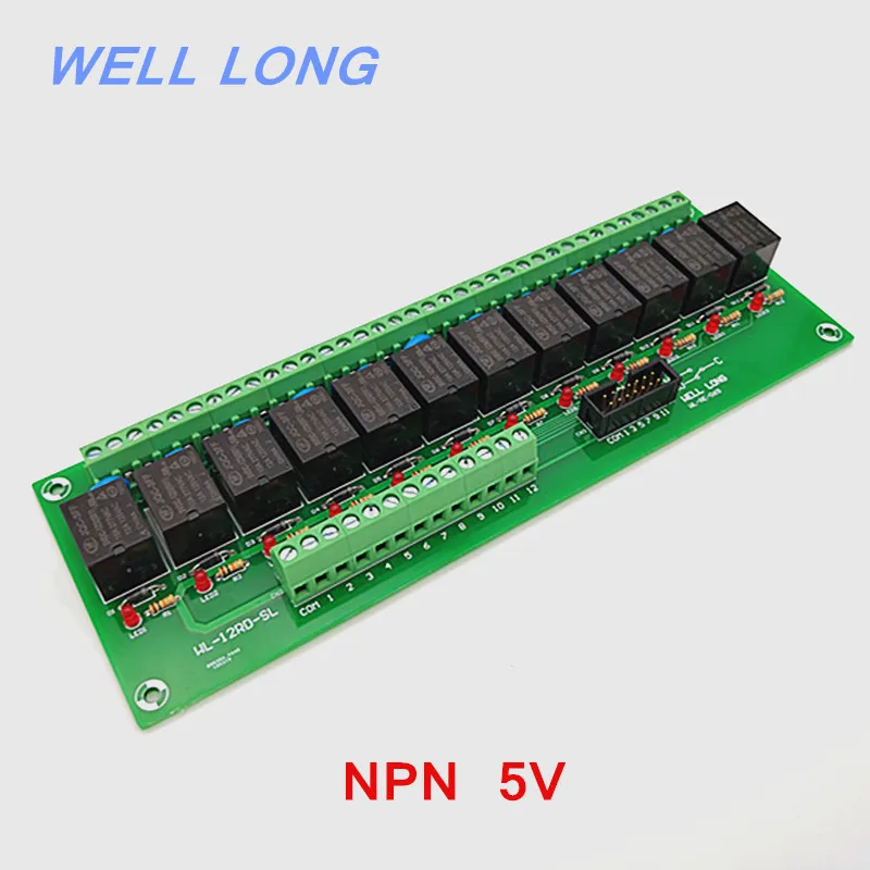 

12 Channel NPN Type 5V 15A Power Relay Interface Module,HF JQC-3FF-5V-1ZS Relay.