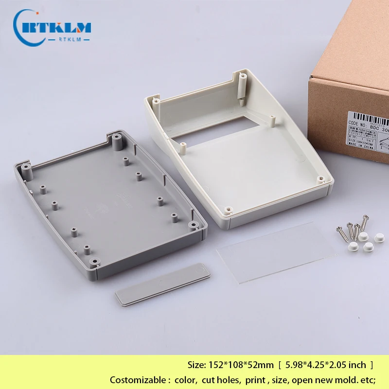 Caja de conexiones del sistema de Control de escritorio, carcasa de plástico ABS, bricolaje, para Control Industrial PCB, 152x108x52mm