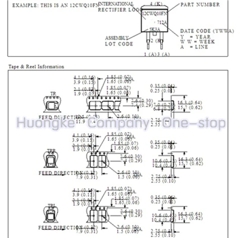 10 pz/lotto muslimmark 12CWQ10FN VS-12CWQ10FNTR-M3 TO252 12cwqiofn raddrizzatore tubo MOS 100V 12A