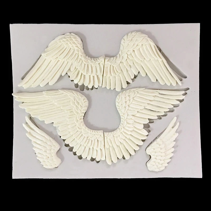 Angel Wings Resin Silicone Fondant Mold For Epoxy Resin Chocolate Pastry Cake Lace Aroma Stone  Decoration Kitchen Baking Tools