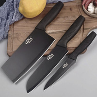 4Cr14mov Stainless Steel Kitchen Knife Sets Non-Stick Kitchen Chef Knives Set Nakiri Santoku Paring Knife 3 Pcs Set Cooking Tool