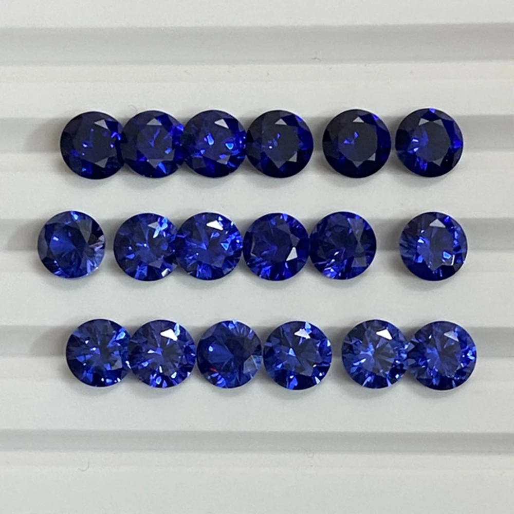 

Meisidian 5A Quality Laboratory 5mm Corundum Loose Blue Sapphire Gemstone For Ring