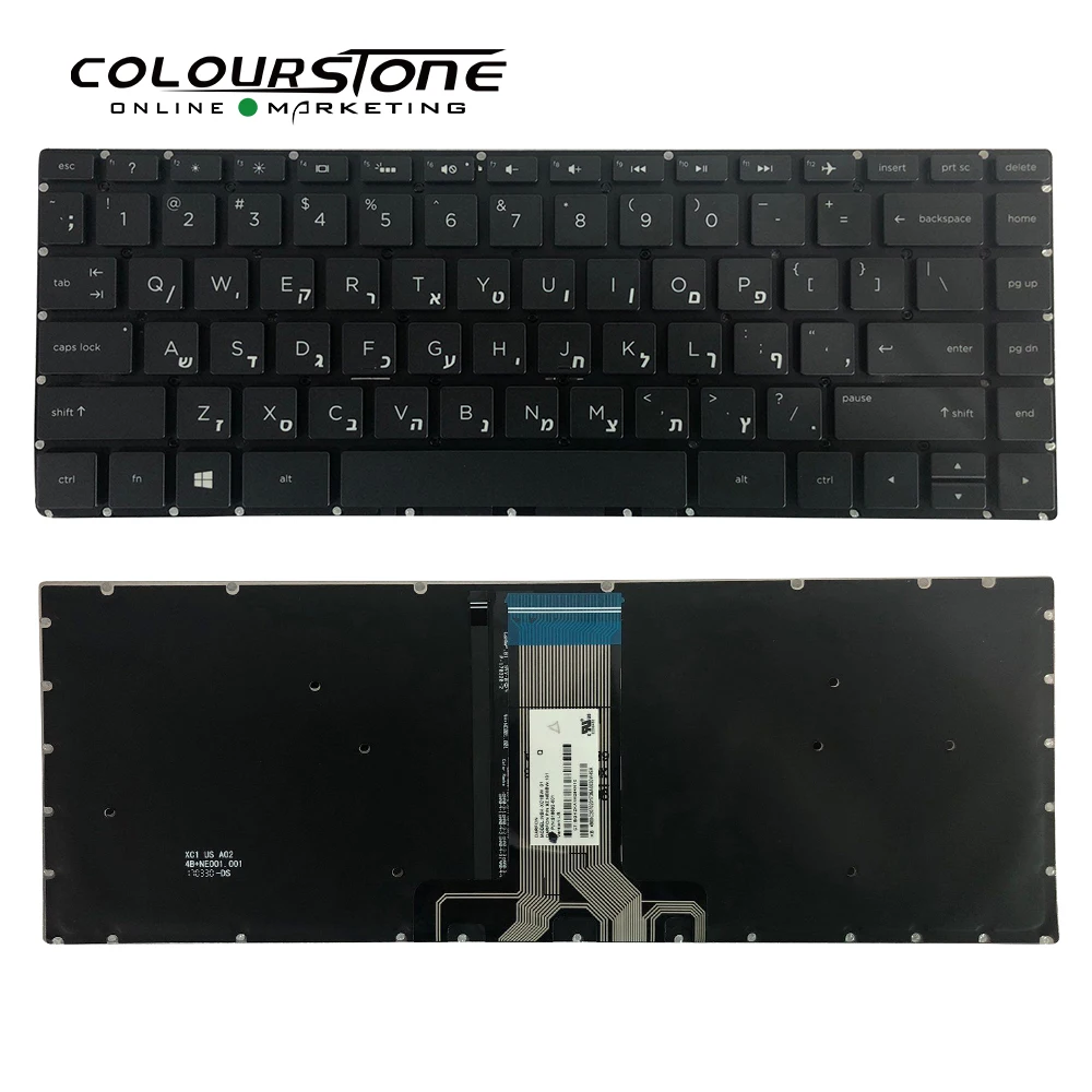 

New HB Hebrew Laptop Keyboard For HP Pavilion X360 14-BA 14T-BA 14M-BA 14-BS 14-BS000 BS100TPN-W125 Q186 Q189 C121