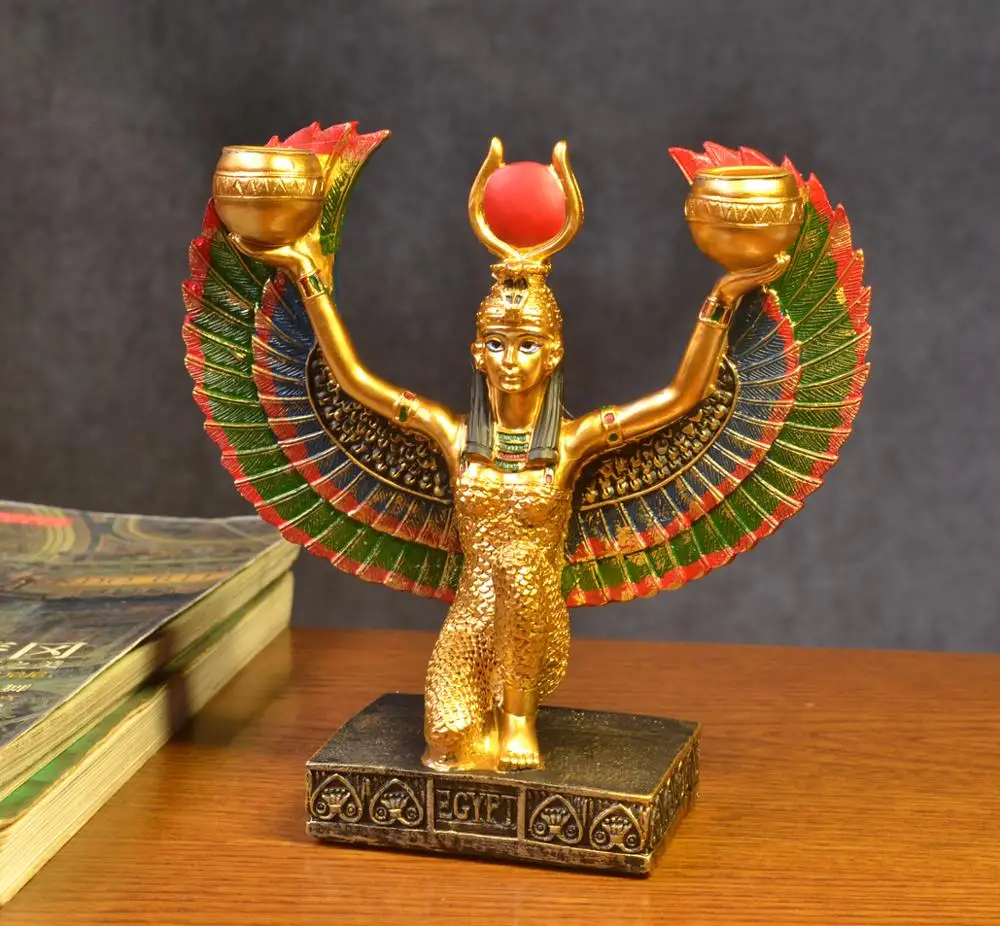 Queen's candlestick decoration yan chamber escape princess classical Egyptian pharaoh yan decoration European handicrafts modern