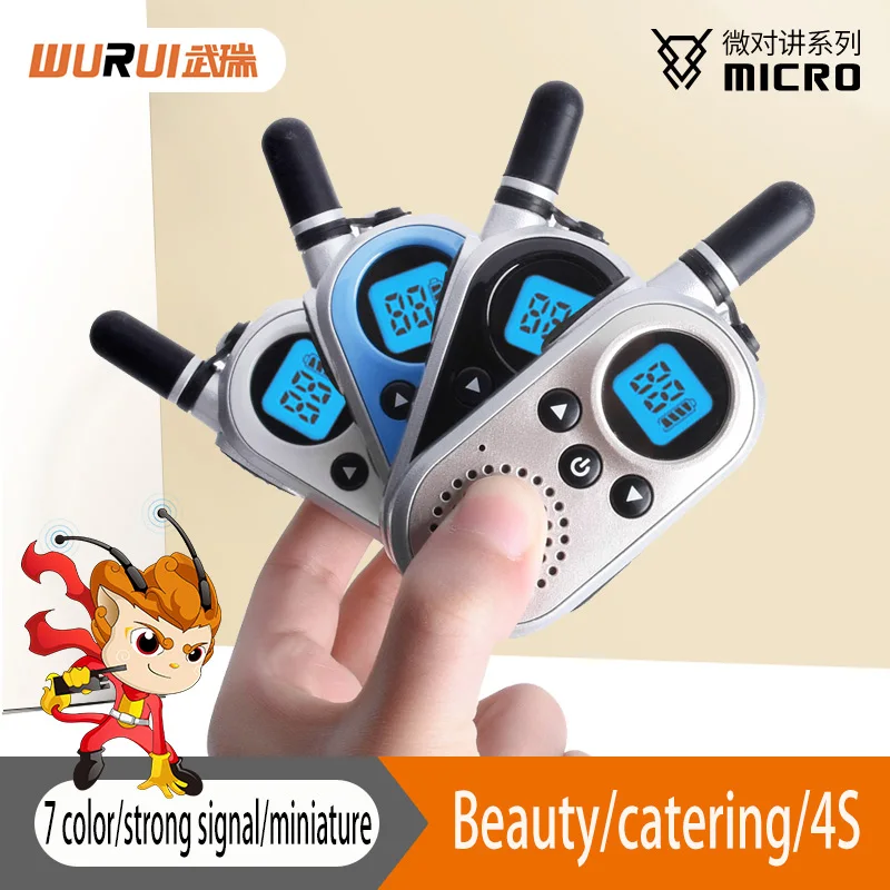 2pcs mini uhf walkie talkie usb Wurui portable radio stations powerful walkie-talkie two way radio walkie-talkies at hotel/KTV