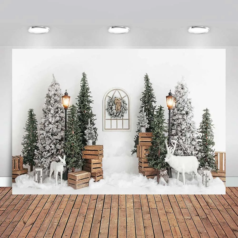 Christmas Backdrops Photocall Tree Lights Wreaths Fireplace Toy Socks Birthday Party Backdrop Photocall Photo Studio