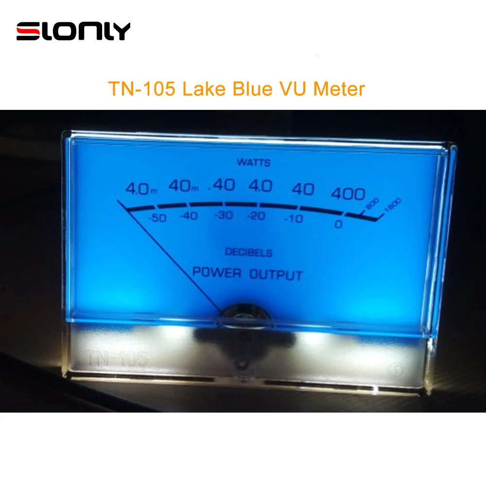 1-7pcs TN-105 Classic McIntosh Lake Water Blue VU Meter DB Tube Amplifier Power Discharge Flat Front Stage Audio Power Backlight