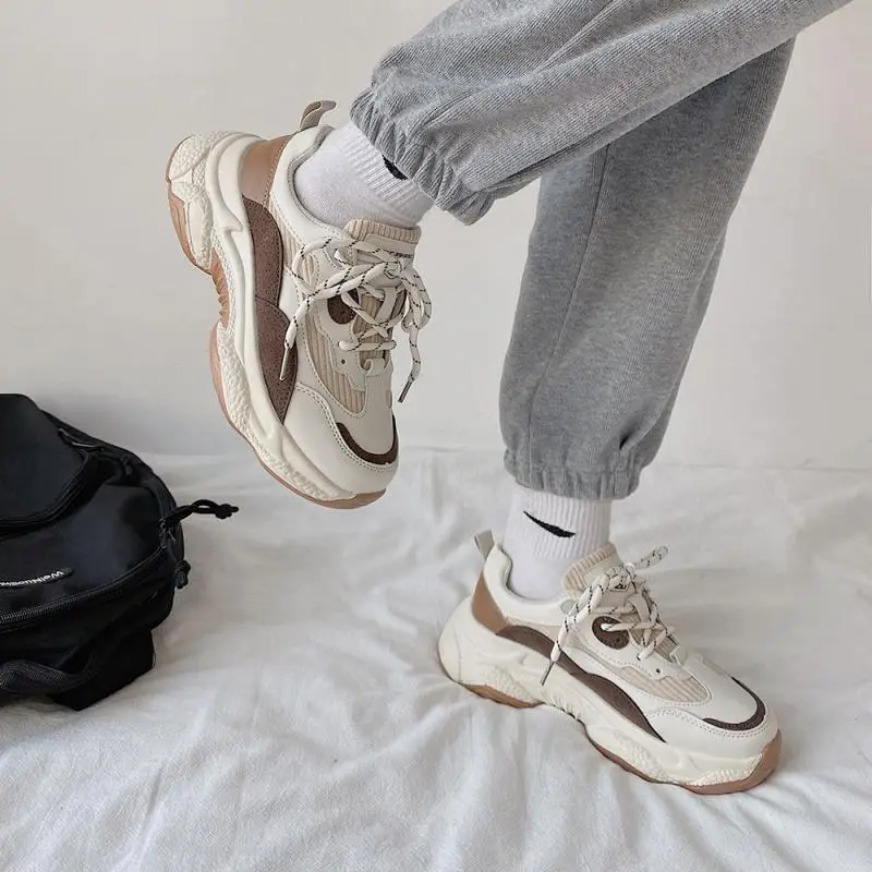 Designer Sports Shoes Women's Shoes Spring 2021 New Platform Sports Shoes Women's Fashion Leisure Sports Shoes Femme Basket