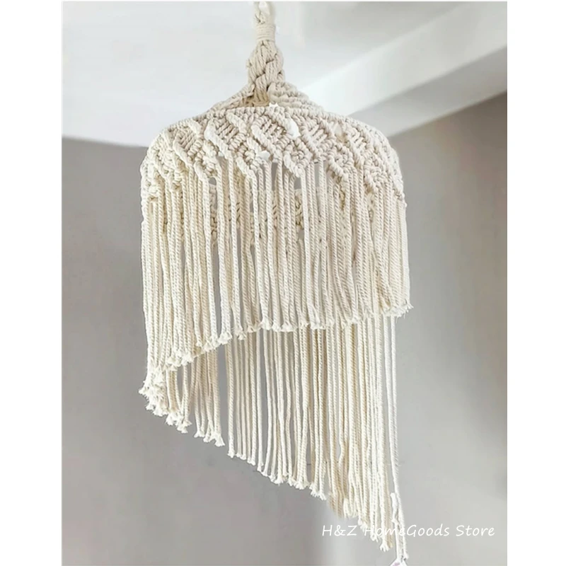 Northern Europe Ins Chandelier Bohemia Handmade Woven  Lampshade Creative Homestay Home Soft Decoration For Livingroom Bedroom