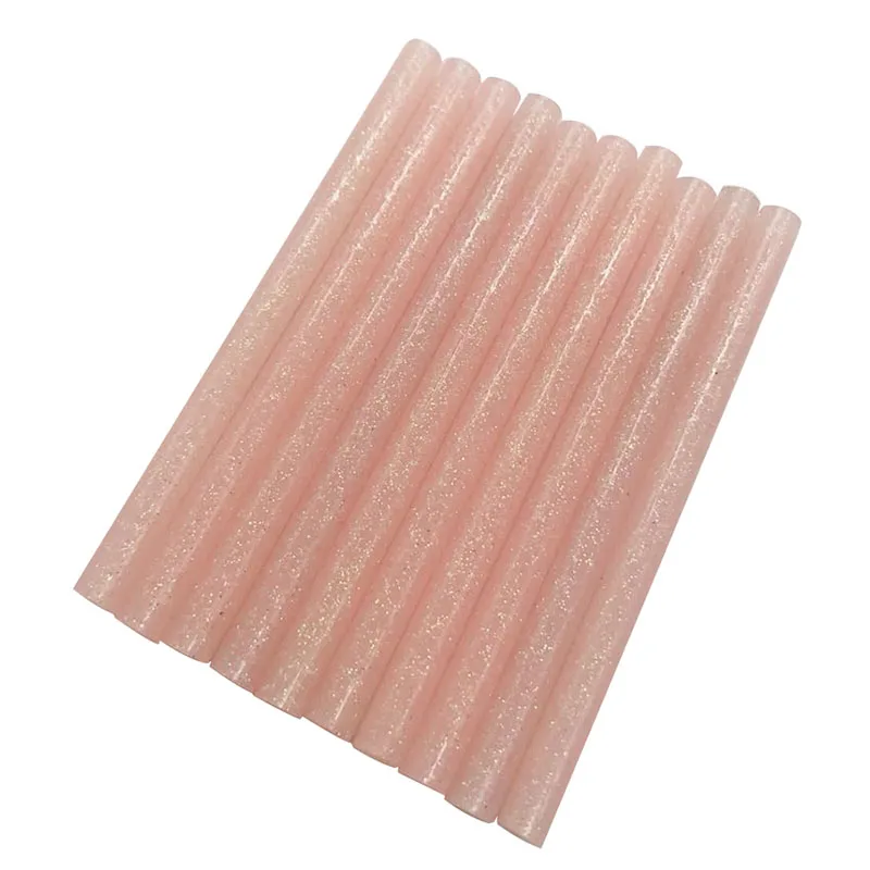 Colored Hot Melt Glue Sticks 7mm Adhesive Light Pink Color Glitter Glue Sticks Professional For Electric Glue Gun Craft Repair