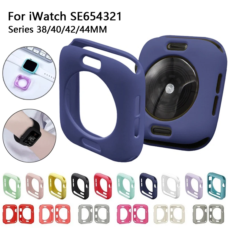 Silicone Case For Apple Watch Ultra 9 8 7 6 5 4 se Cover Accessories For iWatch Series 38mm 40mm 41mm 42mm 44mm 45mm 49mm bumper