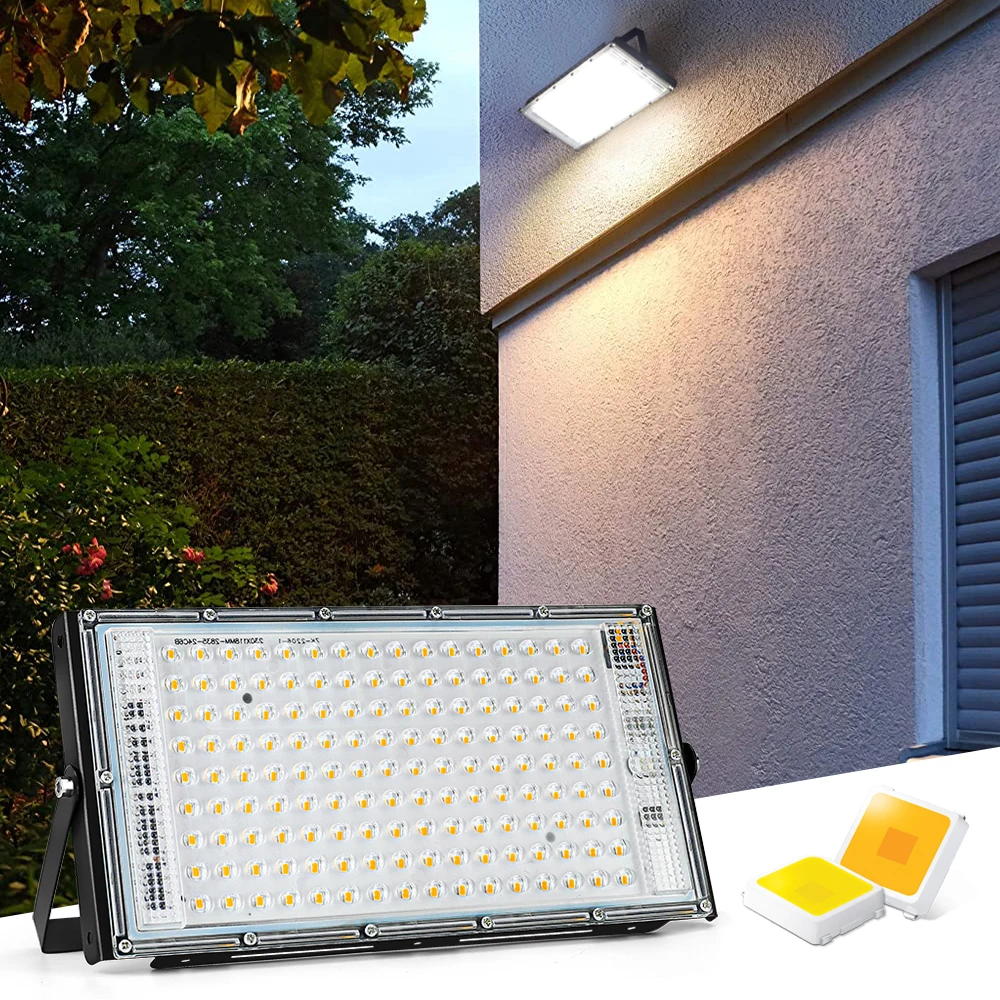 LED 투광 조명, 야외 스포트라이트, IP65 방수 가로등, LED 프로젝터, 조경 조명, 150W, AC 220V, 240V