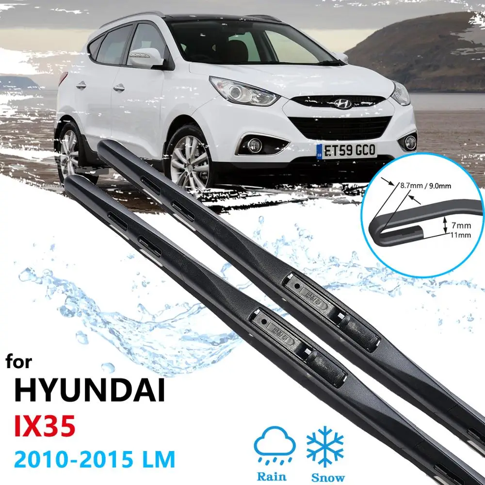 

for Hyundai ix35 2010 2011 2012 2013 2014 2015 LM Tucson ix Car Wiper Blade Front Windshield Wipers Car Accessories j Hook Type