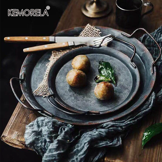 Metal serving plates outlet