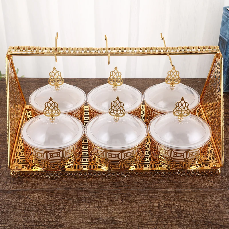 

2021 new dessert box dessert box hanging lid 6 European-style candy box is suitable for high-end hotels