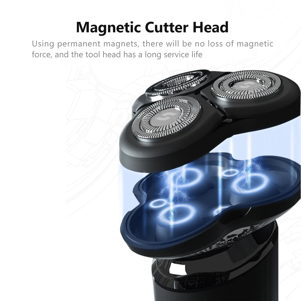 Sep เครื่องโกนหนวดไฟฟ้า Beard Trimmer 3D Triple Blade โกนเครื่อง USB ชาร์จ Beard Trimmer