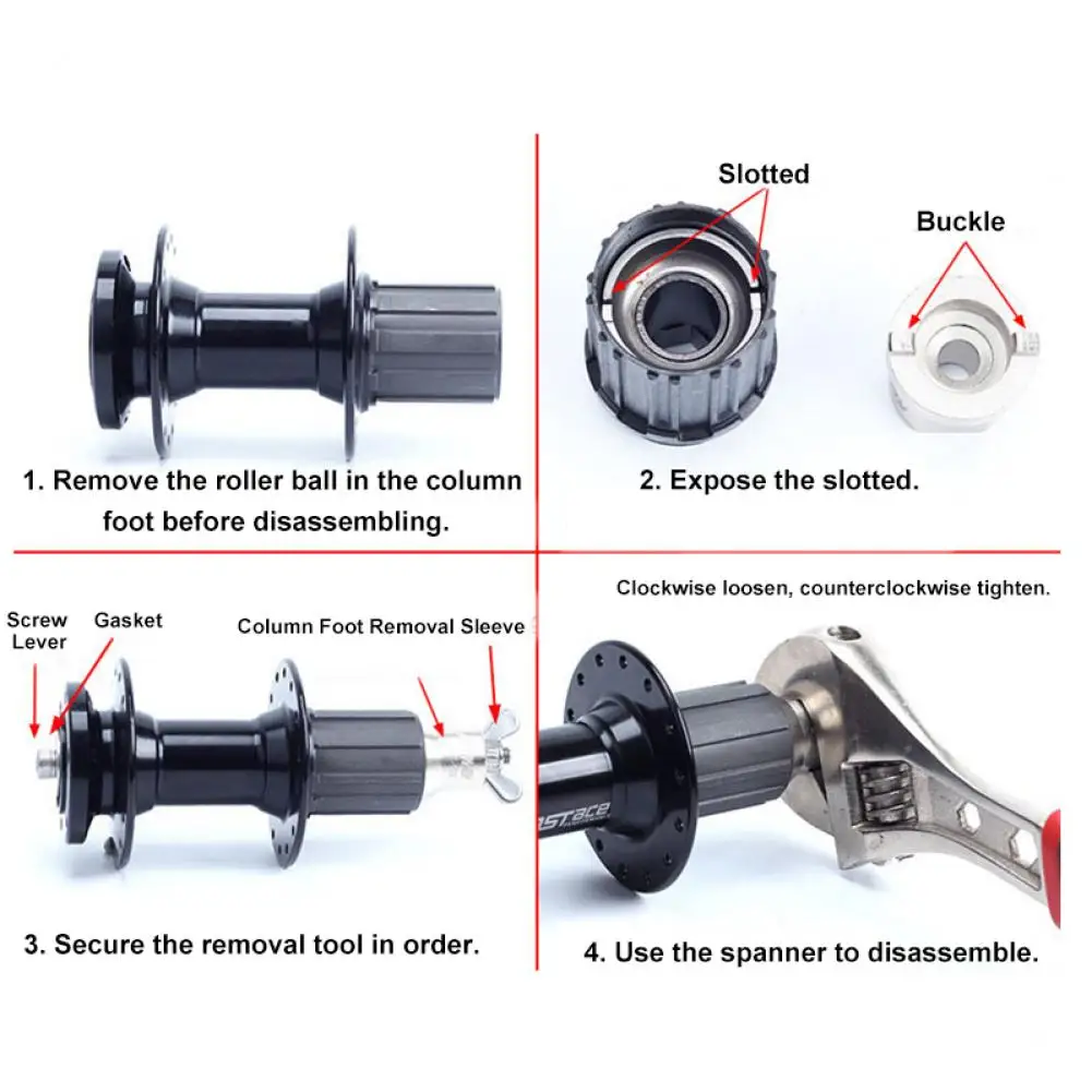 Bike Hub Disassembly Tool Bicycle Freehub Body Remover Stainless Steel Bike Hubs Install Disassemble Tool Bike Accessories