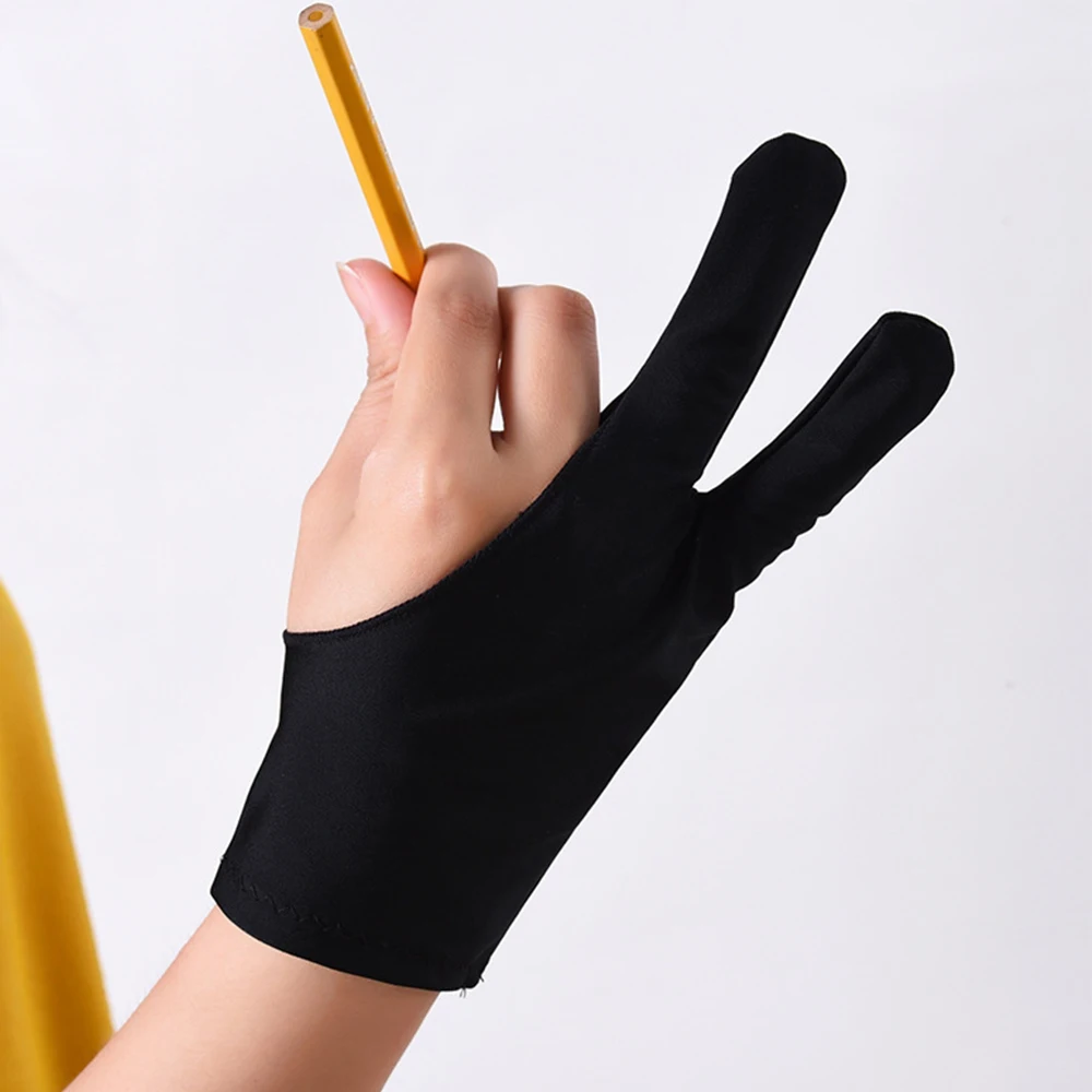 Two-fingers Anti-touch Gloves Drawing Sweat-proof Anti-Fouling Painting Gloves For ipad Screen Touch Board For Tablet Stylus Pen