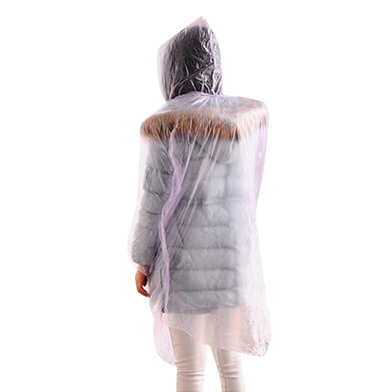 Disposable Raincoat Outdoor Hiking Mountain Travel Thicken Adult Transparent Poncho Ultralight Men And Women Universal Drop Ship