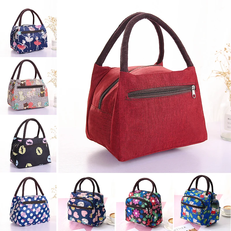 

Lunch Bag Cooler Tote Portable Insulated Box Canvas Thermal Cold Food Container School Picnic For Men Women Kids Travel Lunchbox