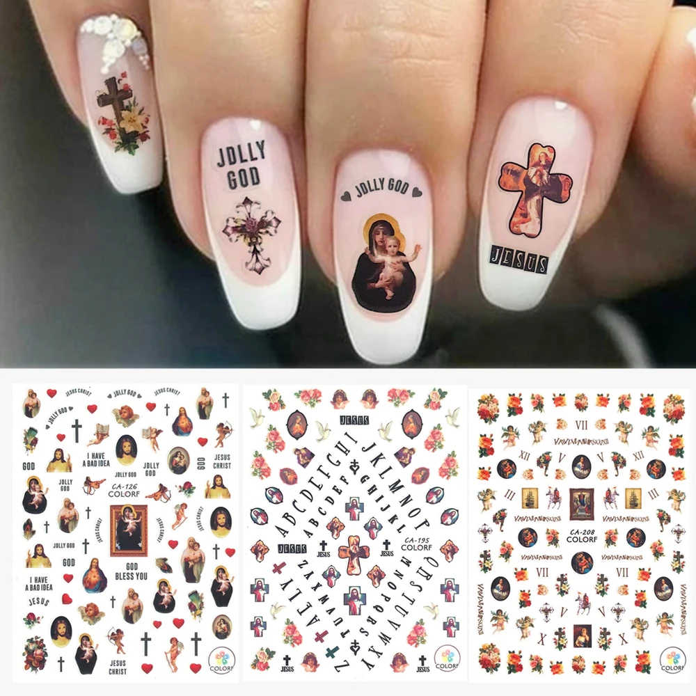 Newest CA-126-208 maria jesus sereis 3d nail art sticker nail decal stamping export japan designs rhinestones  decorations