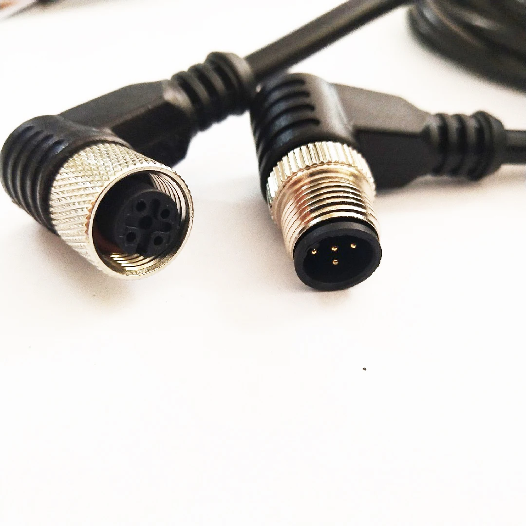 Outdoor Waterproof 2pin 3pin 4pin 5pin 6pin 8pin 12pin M12 Sensor Cable Connector Aviation Straight/Right Angle Male Female Plug