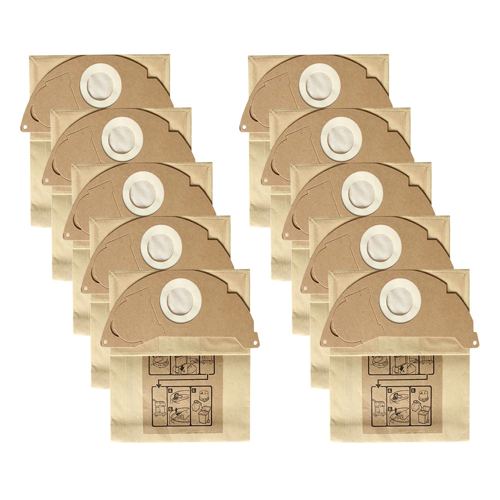 ถุงหูรูดสำหรับ Karcher WD2250 A2004 A2054 MV2 WD2หุ่นยนต์อะไหล่เครื่องดูดฝุ่นเปลี่ยนถุงกระดาษ