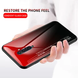 Glass Case for OPPO Reno 2 Z 2Z 2F Phone Case Silicone Bumper with Hard Glass Back Cover for Oppo Reno3 A5 2020 Find X2 X3 Pro