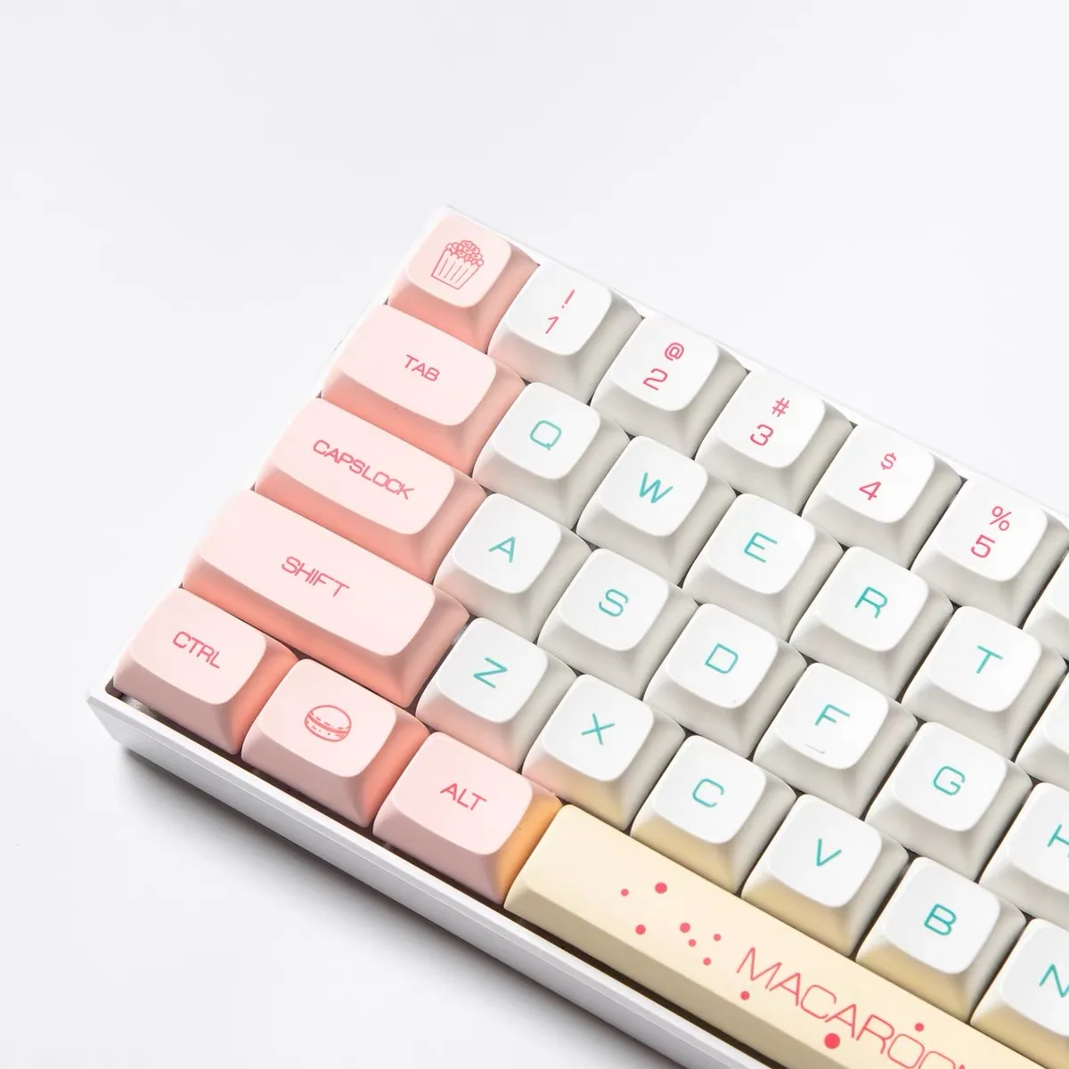 1 Set XDA Macaron Theme PBT Dye Subbed Key Caps For Cherry MX Switch GMMK Pro Mechanical Keyboard Minimalist White Keycaps XDA