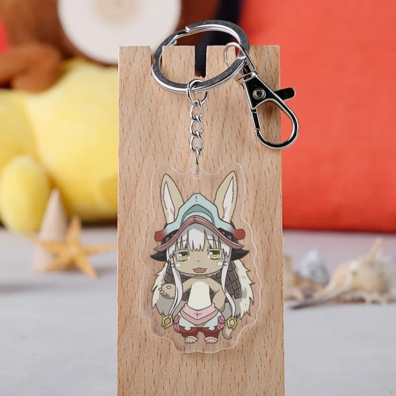 Made In Abyss Character Key Chains Anime Figure Cosplay Riko Reig Nanachi Acrylic Double-Sided Key Rings Pendant Decor Xmas Gift