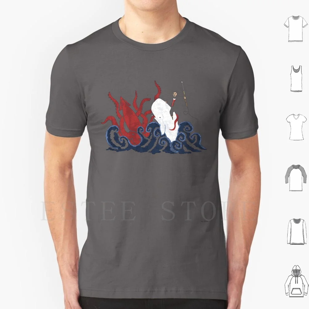 

Dangerous Waters T Shirt DIY Big Size 100% Cotton Dick Whale Sea Monster Ahab Cool Nerd Book Squid Teo Zirinis