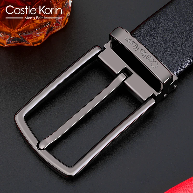 Men\'s belt leather pin buckle young and middle-aged cowhide belt daily casual all-match light luxury belt